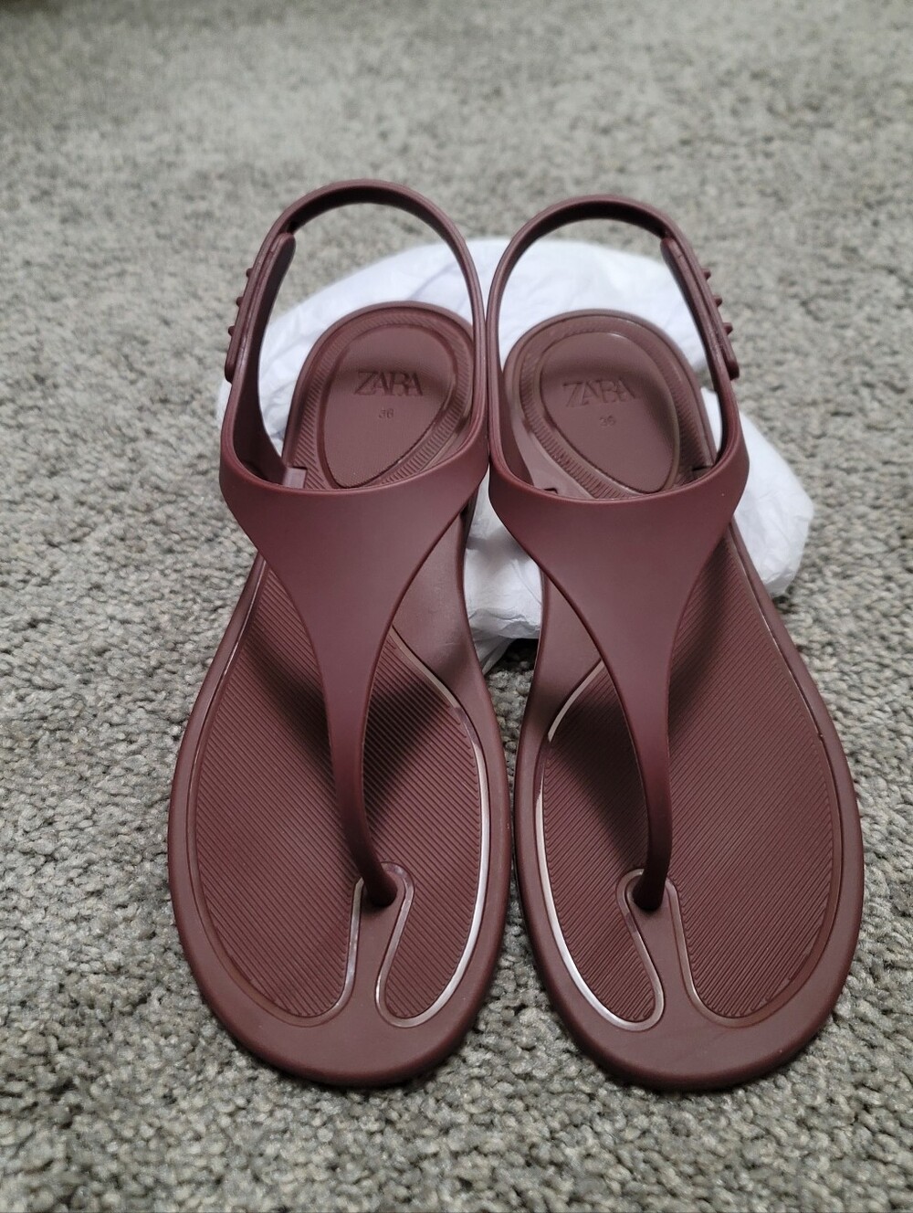 Zara Rubbersized Flat Sandal